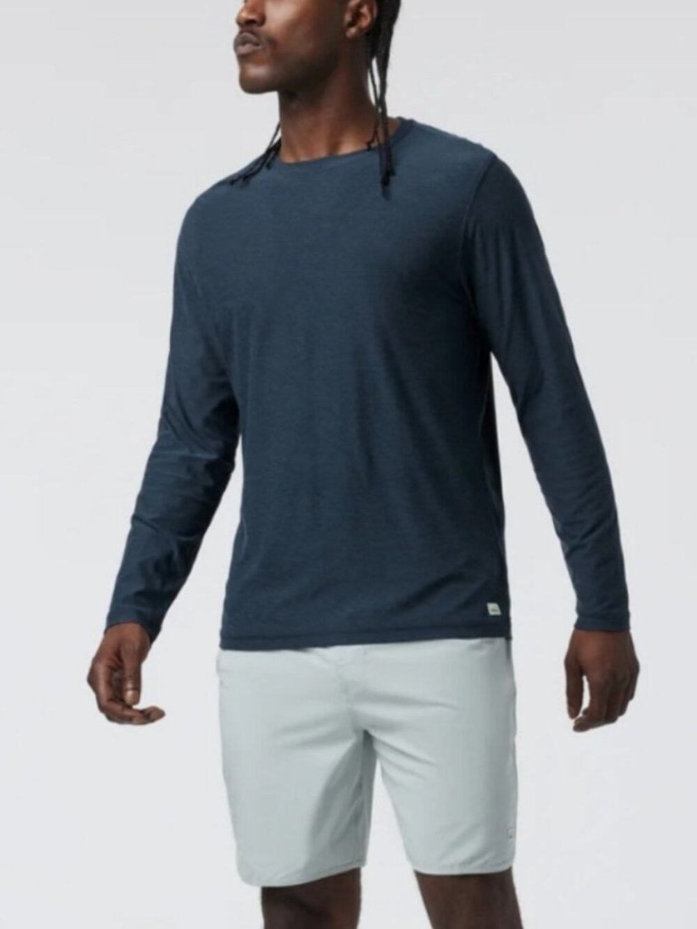 Vuori long sleeve strato tech tee navy teal minimalist shirt mens M